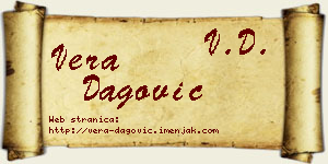 Vera Dagović vizit kartica
